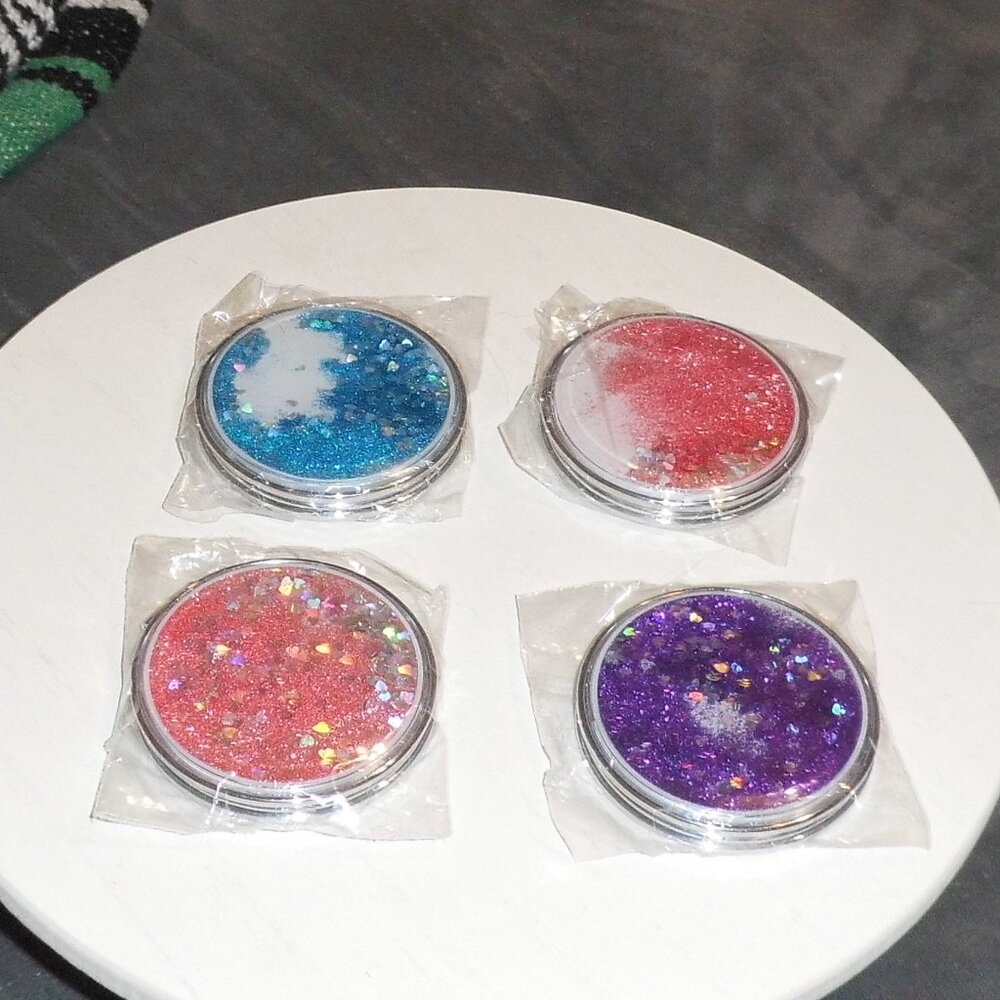 Round Quicksand Makeup Mirrors - 3 Colors